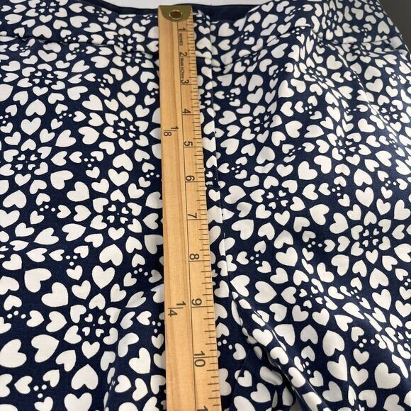 BODEN Chino Pants Navy White Size 8L (Tall) Stretch Heart Print Front Pockets - Picture 11 of 13